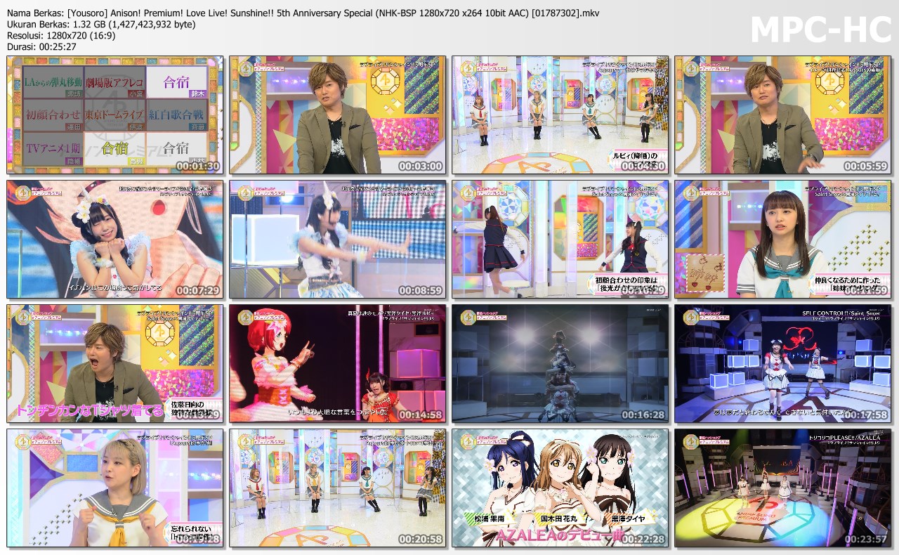 Yousoro Anison Premium Love Live Sunshine 5th Anniversary Special Nhk Bsp 1280x7 X264 10bit c Mkv Nyaa